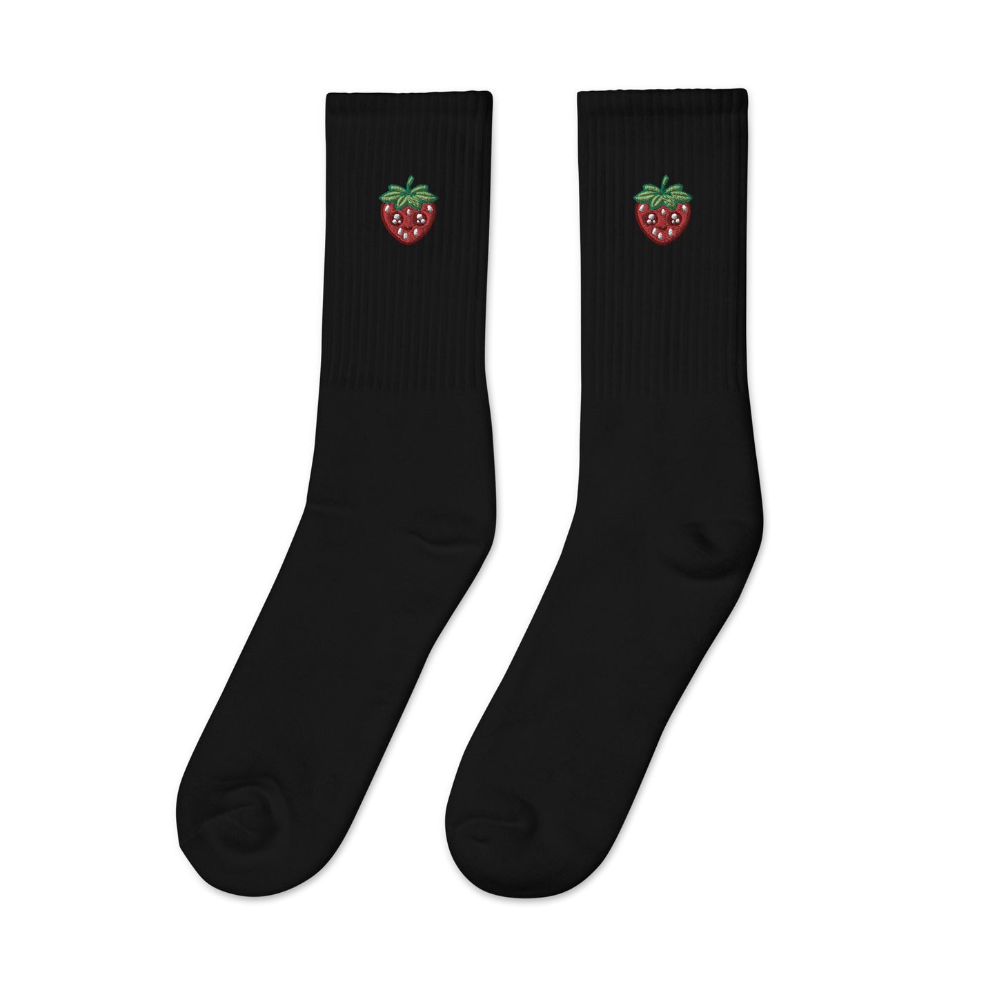 Strawberry Patch Black Socks