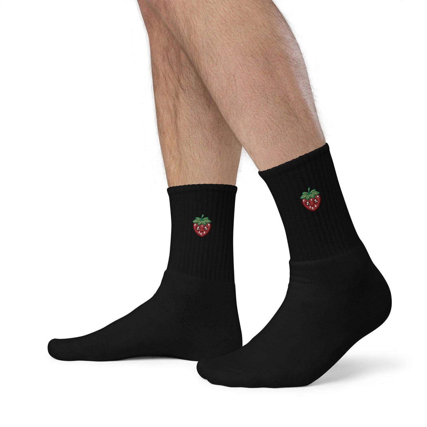 Strawberry Patch Black Socks